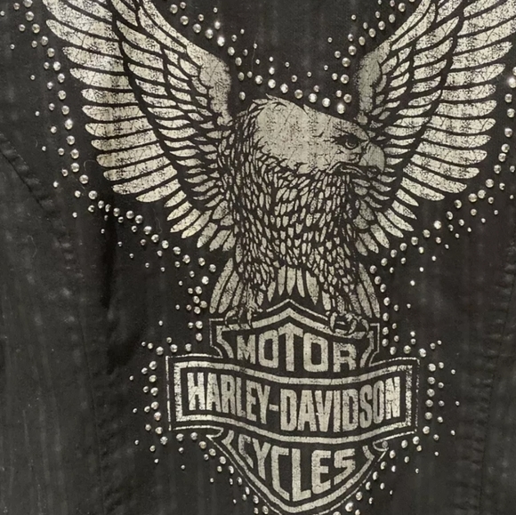 AUTH HARLEY DAVIDSON HD WOMENS LS BUTTON SHIRT. - Picture 11 of 13